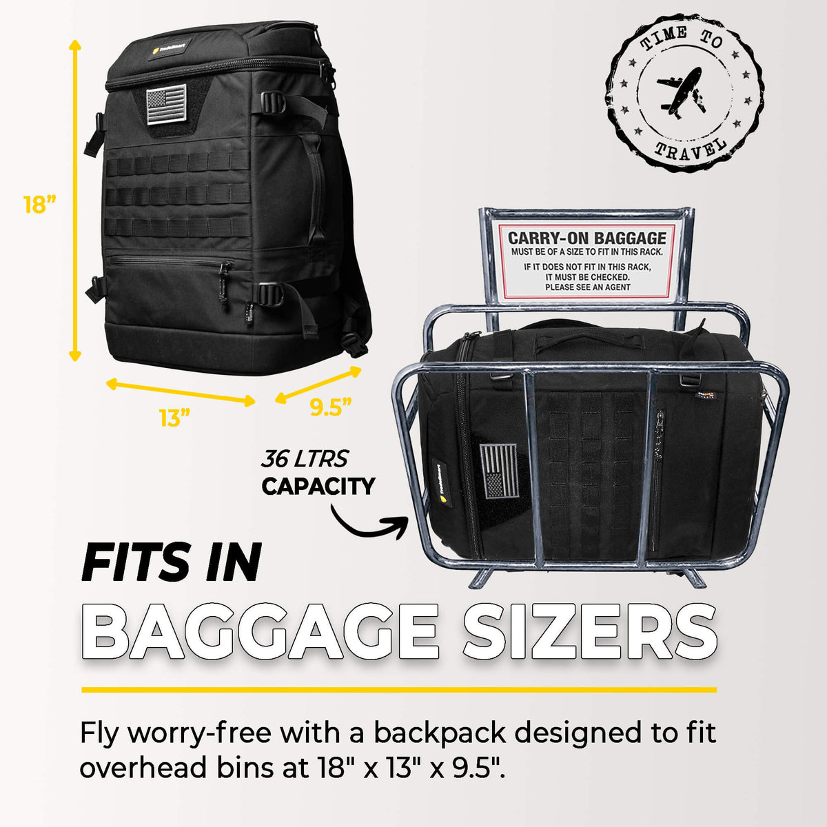 The Tactical Backpack with a Triple TSA-Approved Locking System