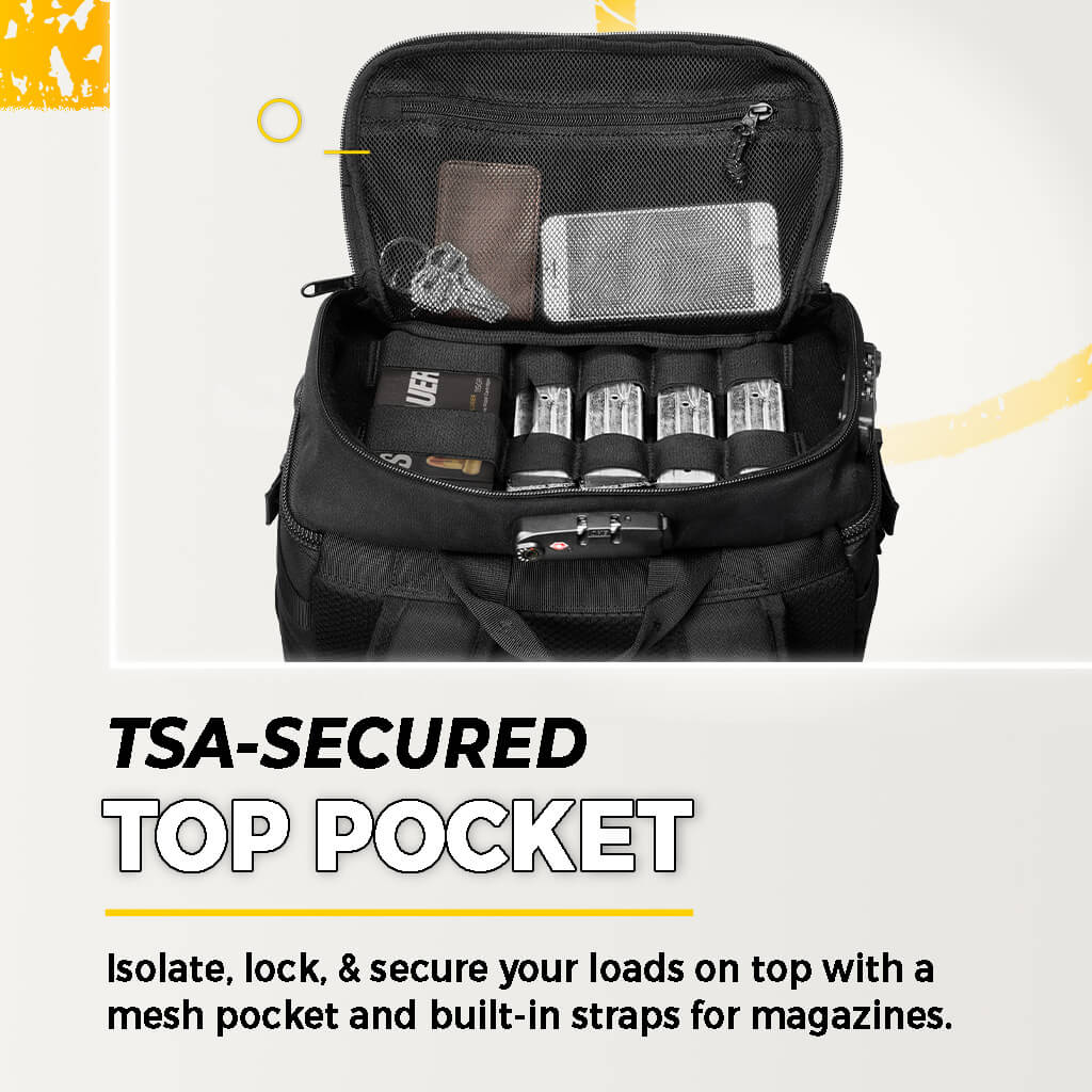 The Tactical Backpack with a Triple TSA-Approved Locking System