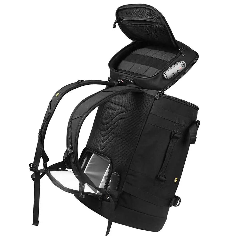 black tactical backpack from TradeSmart